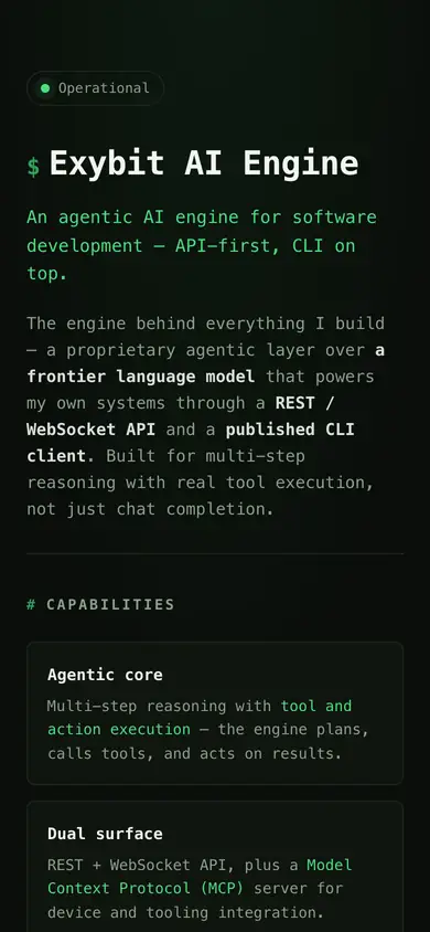 ai.exybit.org on a phone