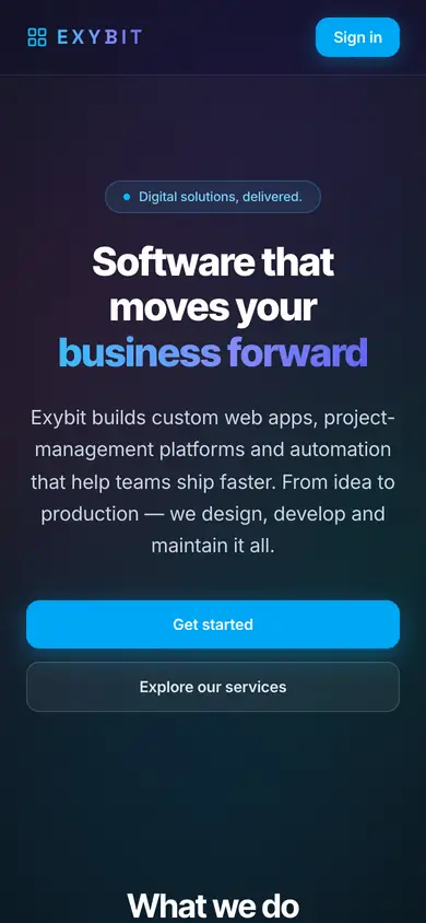 boards.exybit.org on a phone