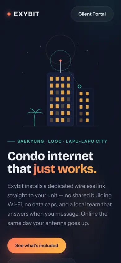 isp.exybit.org on a phone