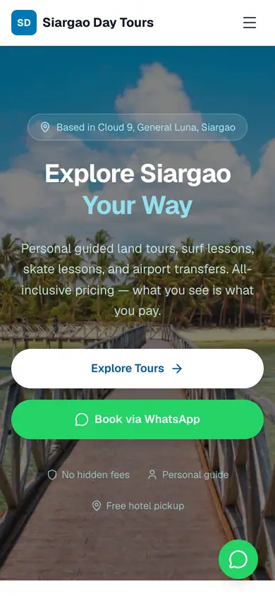 siargaotours.exybit.org on a phone